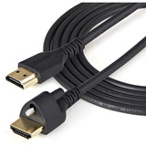 Câble HDMI StarTech.com de 2 m (6 pi) avec vis de verrouillage, câble HDMI 2.0 haute vitesse 4K 60 Hz HDR avec Ethernet, connecteur de verrouillage sécurisé, M/M