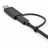 StarTech.com 3ft/1m USB-C Cable with USB-A Adapter Dongle, USB-C to C (10Gbps/PD), USB-A to C (5Gbps), 2-in-1 USB C Cable for Hybrid Dock
