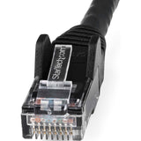 StarTech.com 6in (15cm) CAT6 Ethernet Cable, LSZH (Low Smoke Zero Halogen) 10 GbE Snagless 100W PoE UTP RJ45 Black Network Patch Cord, ETL