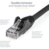 StarTech.com 6in (15cm) CAT6 Ethernet Cable, LSZH (Low Smoke Zero Halogen) 10 GbE Snagless 100W PoE UTP RJ45 Black Network Patch Cord, ETL