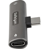 StarTech.com USB C Audio & Charge Adapter, USB-C Audio Adapter with 3.5mm Headset Jack and USB Type-C PD Charging, For USB-C Phone/Tablet