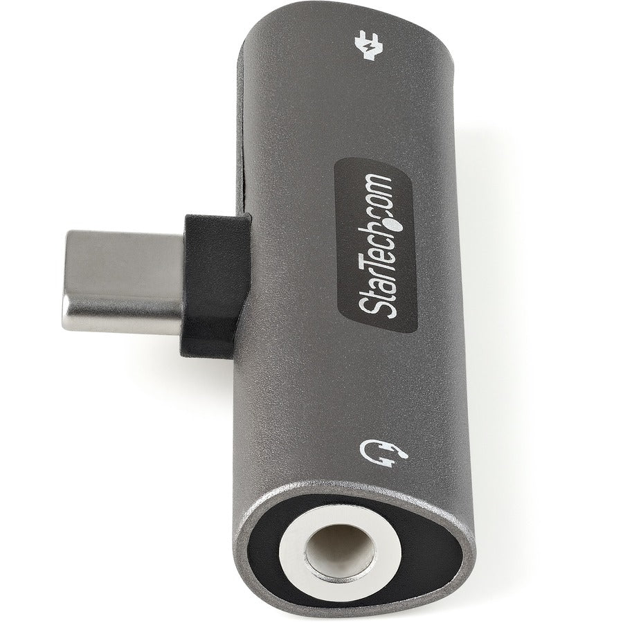 StarTech.com USB C Audio & Charge Adapter, USB-C Audio Adapter with 3.5mm Headset Jack and USB Type-C PD Charging, For USB-C Phone/Tablet