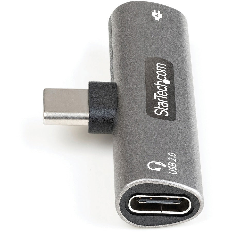 StarTech.com USB C Audio & Charge Adapter, USB-C Audio Adapter, USB C Audio Headset Port and USB Type-C PD Charger, For USB-C Phone/Tablet