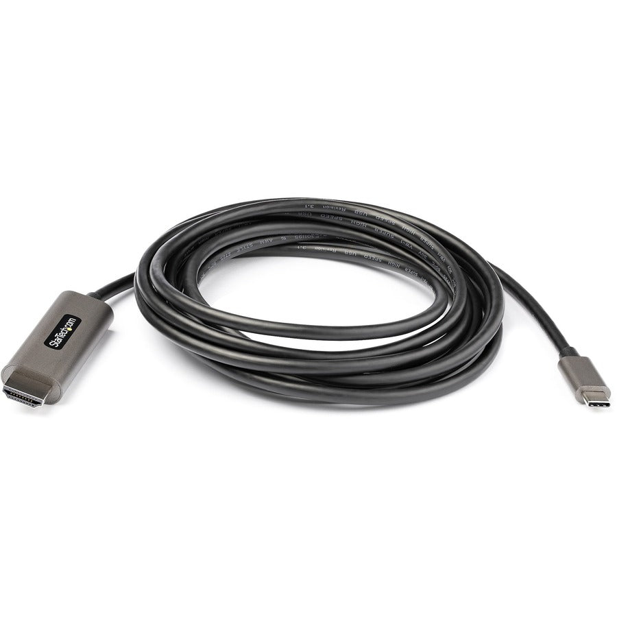 StarTech.com 10ft (3m) USB C to HDMI Cable 4K 60Hz with HDR10, Ultra HD USB Type-C to HDMI 2.0b Video Adapter Cable, DP 1.4 Alt Mode HBR3