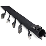 StarTech.com 40" Neoprene Cable Management Sleeve with Zipper/Buckle, Black