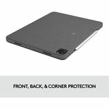 Logitech Combo Touch Keyboard/Cover Case for 11" (279.40 mm) Apple, Logitech iPad Pro, iPad Pro (2nd Generation), iPad Pro (3rd Generation) Tablet - Oxford Gray