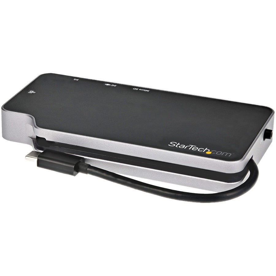 StarTech.com USB C Multiport Adapter, USB-C to 4K HDMI or VGA Video with 100W PD Pass-through, 10Gbps USB Hub/MicroSD/GbE, USB-C Mini Dock