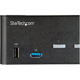 Commutateur KVM HDMI StarTech.com 2 ports pour deux écrans, HDMI 2.0 UHD HDR 4K 60 Hz, hub USB 3.0 2 ports, 4 ports USB HID, audio, raccourcis clavier, TAA