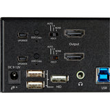 Commutateur KVM HDMI StarTech.com 2 ports pour deux écrans, HDMI 2.0 UHD HDR 4K 60 Hz, hub USB 3.0 2 ports, 4 ports USB HID, audio, raccourcis clavier, TAA