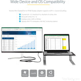 StarTech.com Mini DisplayPort to HDMI Adapter, mDP to HDMI Adapter Dongle, 1080p, Mini DP 1.2 to HDMI Video Converter, 12" Long Cable