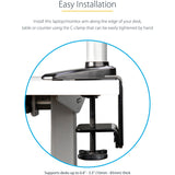 StarTech.com Desk Mount Laptop Arm, Full Motion Articulating Arm/Stand for Laptop or 34" (17.6lb/8kg) Monitor, VESA Mount Laptop Tray
