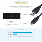 StarTech USB-C M.2 NVMe SATA SSD Enclosure 10Gbps