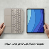 Logitech Combo Touch Keyboard/Cover Case for 11" Apple iPad Pro (3rd Generation), iPad Pro (2nd Generation), iPad Pro Tablet - Sand