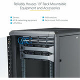 StarTech.com 4-Post 32U Server Rack Cabinet, 19" Data Rack Cabinet for Computer / IT Equipment, Home Network Rack, Half Height Server Rack