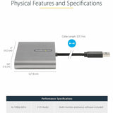 Adaptateur StarTech.com USB 3.0 vers 4 ports HDMI, carte graphique externe, 1080p, adaptateur/convertisseur d'affichage USB Type-A vers 4 ports HDMI, Windows