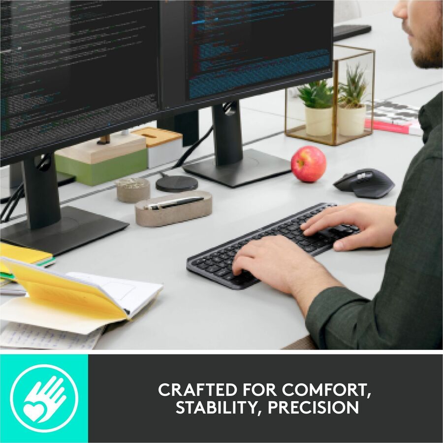Clavier Logitech MX pour entreprises (graphite) - Boîte marron