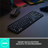 Clavier Logitech MX pour entreprises (graphite) - Boîte marron