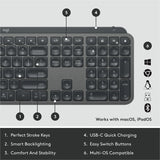 Clavier Logitech MX pour entreprises (graphite) - Boîte marron