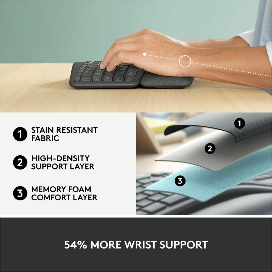 Logitech Ergo K860 pour entreprises (graphite) - Boîte marron