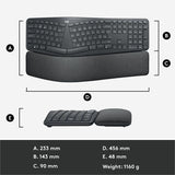 Logitech Ergo K860 pour entreprises (graphite) - Boîte marron
