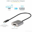 StarTech.com USB C to DisplayPort Adapter, 8K/4K 60Hz USB-C to DisplayPort 1.4 Adapter, DSC, USB Type-C to DP Video Converter, w/12" Cable