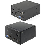 StarTech.com Conference Table Box for AV Connectivity & Charging, 4K HDMI/DP or VGA, GbE, Audio, Power Center w/ 2x USB & 2x UL AC Outlets