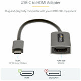 StarTech.com USB C to HDMI Adapter Dongle, 4K 60Hz, HDR10, USB-C to HDMI 2.0b Converter, USB Type-C DP Alt Mode to HDMI Monitor/Display