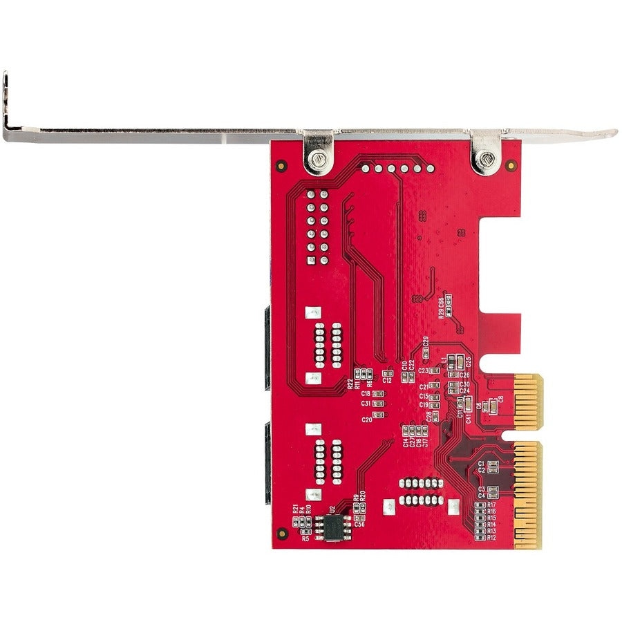 StarTech.com SATA PCIe Card, 6 Port PCIe SATA Expansion Card, 6Gbps SATA Adapter, Stacked SATA Connectors, PCI Express to SATA Converter