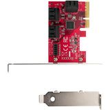 StarTech.com SATA PCIe Card, 6 Port PCIe SATA Expansion Card, 6Gbps SATA Adapter, Stacked SATA Connectors, PCI Express to SATA Converter