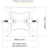 StarTech.com VESA Laptop Tray, Adjustable Monitor Arm Laptop Tray, Secures Notebooks up to 4.5kg (9.9lb), 75x75 & 100x100 VESA, Ventilated