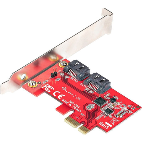 StarTech.com SATA PCIe Card, 2 Port PCIe SATA Expansion Card, 6Gbps SATA, PCI Express to SATA Adapter, Non-RAID, PCIe to SATA Converter
