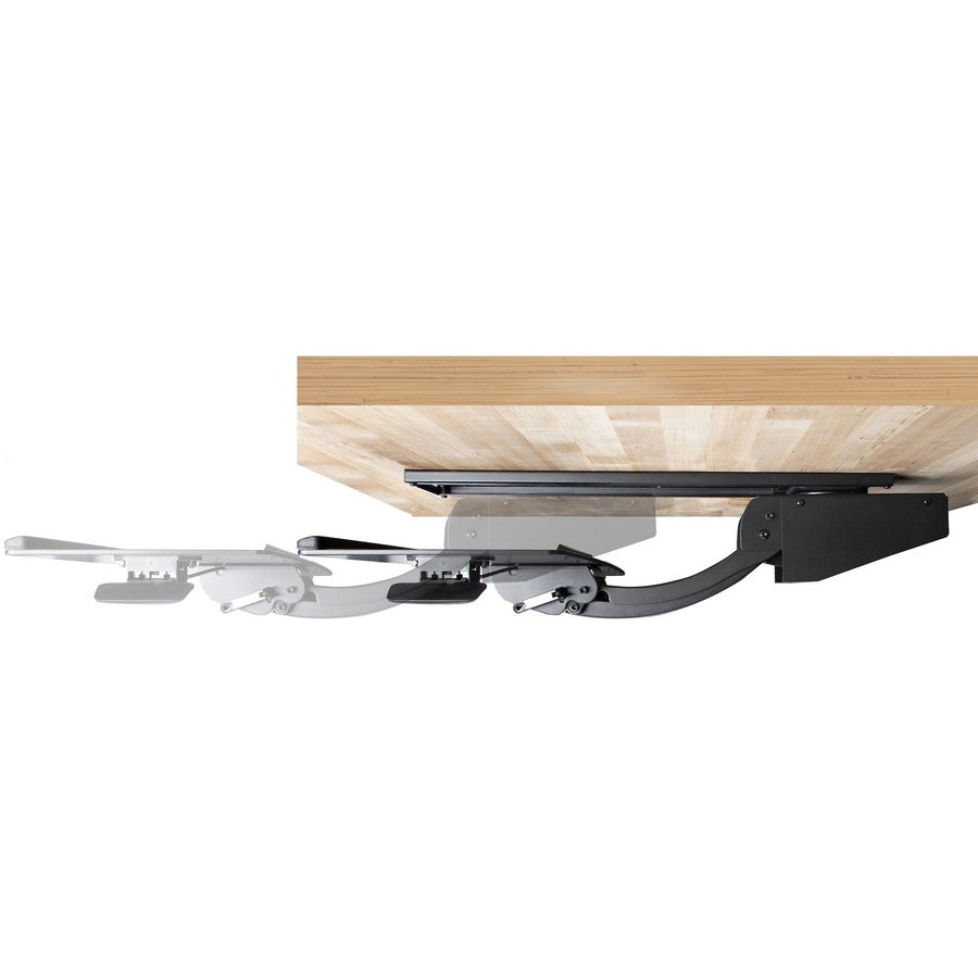 StarTech.com Under Desk Keyboard Tray, Height Adjustable Keyboard and Mouse Tray (10" x 26"), Ergonomic Computer Keyboard Tray w/Mouse Pad