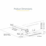 StarTech.com Under Desk Keyboard Tray, Height Adjustable Keyboard and Mouse Tray (10" x 26"), Ergonomic Computer Keyboard Tray w/Mouse Pad