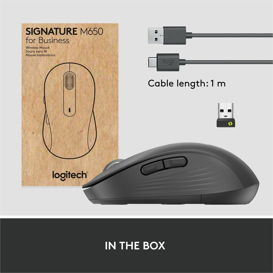 Logitech Signature M650 pour entreprises (graphite) - Boîte marron