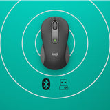Logitech Signature M650 L Full Size Wireless Mouse - For Large Sized Hands, 2-Year Battery, Silent Clicks, Customizable Side Buttons, Bluetooth, Multi-Device Compatibility (Graphite)
