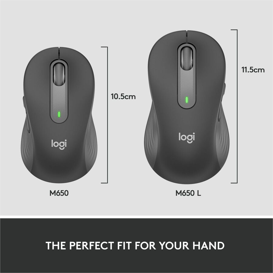 Logitech Signature M650 L pour les entreprises (graphite) - Boîte marron