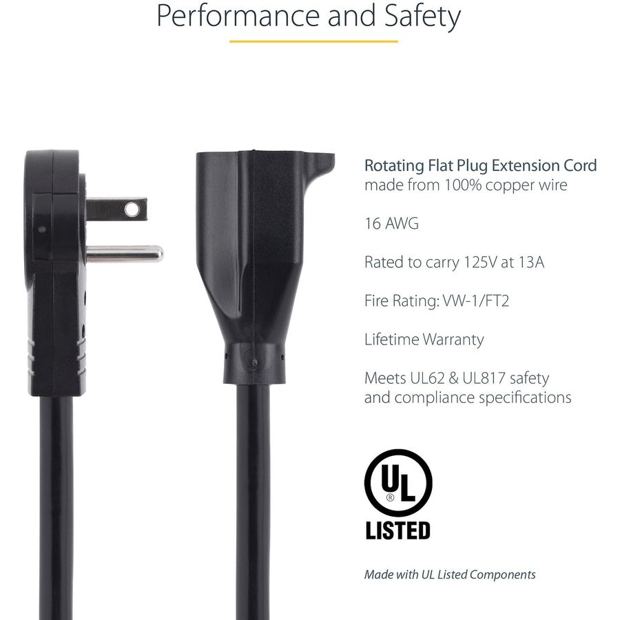 StarTech.com Power Extension Cord