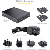 StarTech.com Unmanaged 2.5G Switch, 5 Port 2.5GBASE-T Unmanaged Ethernet Switch, Desk | Wall Mount Kit, Compatible w/ 10/100/1000Mbps devices