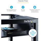 StarTech.com Unmanaged 2.5G Switch, 5 Port 2.5GBASE-T Unmanaged Ethernet Switch, Desk | Wall Mount Kit, Compatible w/ 10/100/1000Mbps devices