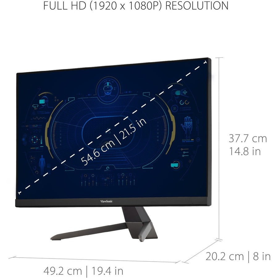 ViewSonic Entertainment VX2267-MHD 22" Class Full HD LED Monitor - 16:9 - Black