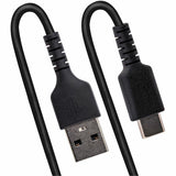 StarTech.com 20in (50cm) USB A to C Charging Cable, Coiled Heavy Duty USB 2.0 A to Type-C, Durable Fast Charge & Sync USB-C Cable, Black