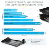 StarTech.com 1U 12in Server Rack Shelf 19" Vented Fixed