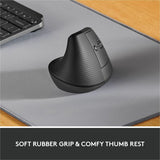 Souris ergonomique verticale Logitech Lift (graphite)