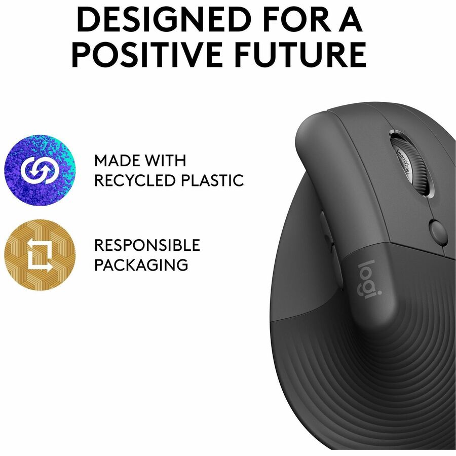 Souris ergonomique verticale Logitech Lift (graphite)