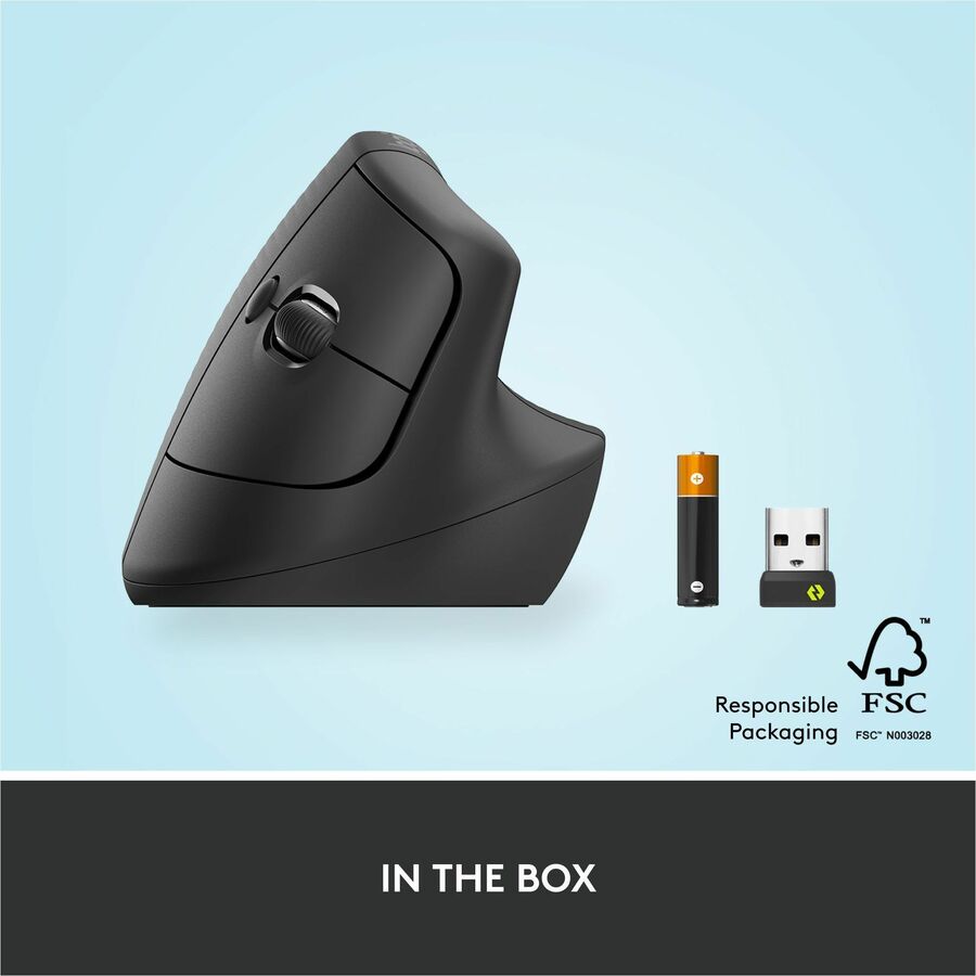 Souris ergonomique verticale Logitech Lift (graphite)