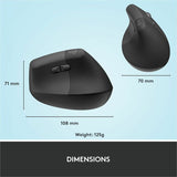 Souris ergonomique verticale Logitech Lift (graphite)