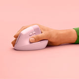 Logitech Lift Vertical Ergonomic Mouse (Rose)