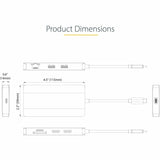 StarTech.com USB C Multiport Adapter, Dual HDMI, 4K 60Hz, 2x 5Gbps USB-A Hub, 100W Power Delivery, GbE, SD/MicroSD, USB C Mini Dock
