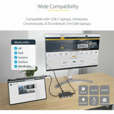 StarTech.com USB C Multiport Adapter, Dual HDMI, 4K 60Hz, 2x 5Gbps USB-A Hub, 100W Power Delivery, GbE, SD/MicroSD, USB C Mini Dock
