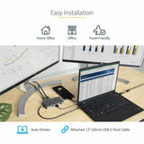 StarTech.com USB C Multiport Adapter, Dual HDMI, 4K 60Hz, 2x 5Gbps USB-A Hub, 100W Power Delivery, GbE, SD/MicroSD, USB C Mini Dock